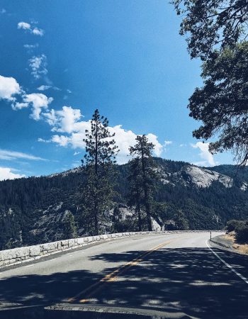 winding road in yosemite national park